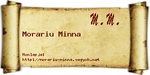 Morariu Minna névjegykártya